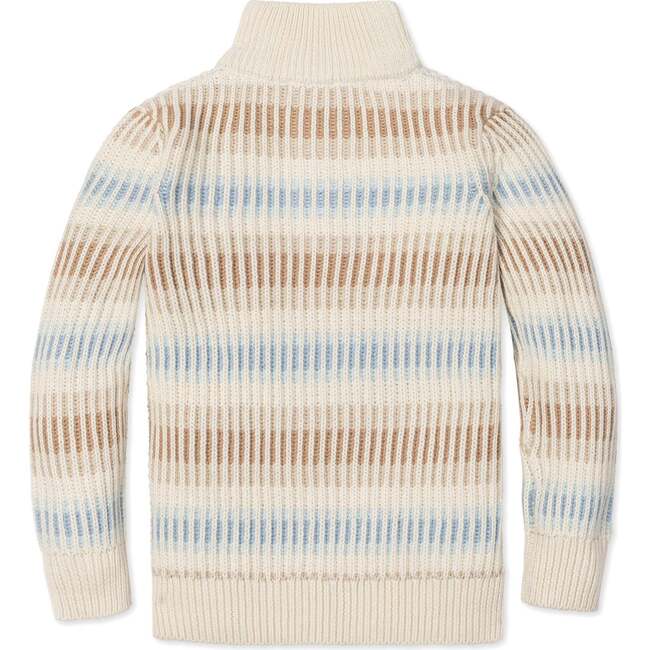 Organic Mock Neck Stripe Sweater, Ombre Winter Stripe - Sweaters - 3