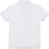 Organic Short Sleeve Knit Pique Polo Shirt, White - Polo Shirts - 3