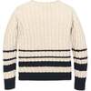 Organic Roll Neck Cable Sweater, Ivory Cable - Sweaters - 3 - thumbnail