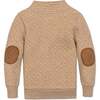Long Sleeve Quilted Kanga Half Zip Pullover, Camel Heather Quilted - Sweatshirts - 3