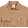 Men's Organic Flannel Double Pocket Button Down Shirt, Camel Herringbone - Button Downs - 4