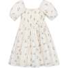 Organic Bubble Sleeve Smocked Dress, Harvest Floral - Dresses - 1 - thumbnail