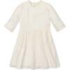 Organic Flutter Sleeve Tiered Eyelet Dress, Ivory Eyelet - Dresses - 1 - thumbnail