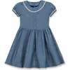 Organic Puff Sleeve Pintuck Chambray Dress, Blue Chambray - Dresses - 1 - thumbnail