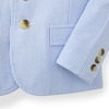 Organic Classic Seersucker Suit Jacket, Blue Seersucker - Blazers & Sport Coats - 2 - thumbnail