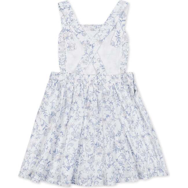 Organic Ruffle Edge Apron Dress, Winter Floral