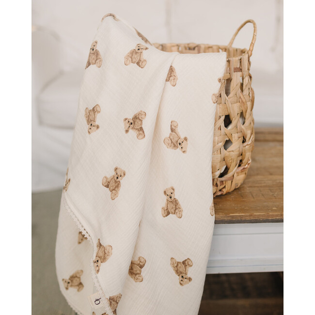 Teddy Muslin Blanket