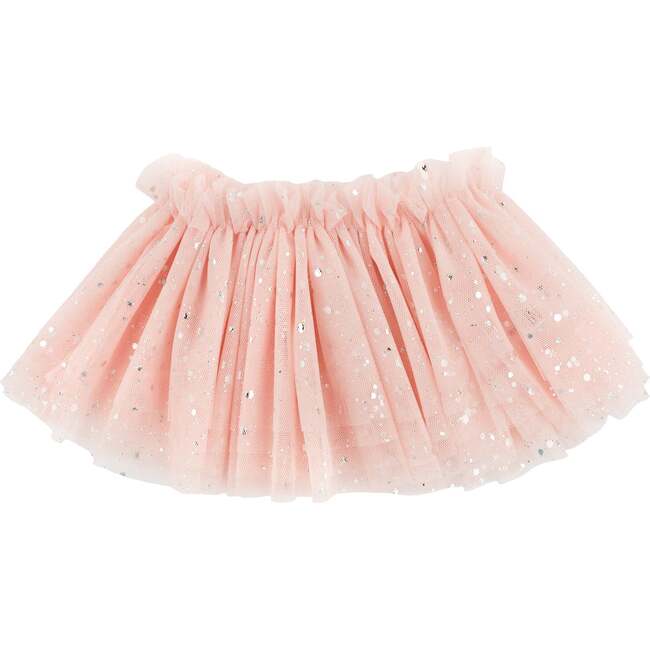 Silver-Flecked Tulle Frill Tutu, Pale Pink