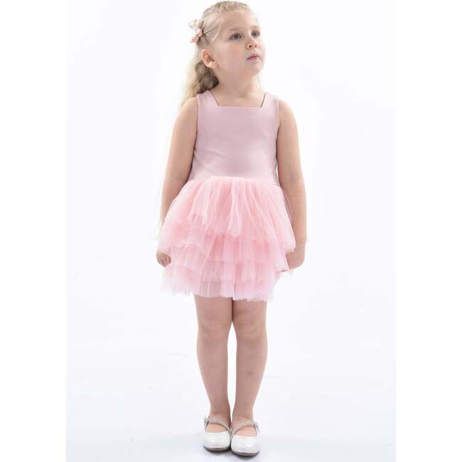 Blush Solid Tutu Dress, Pink
