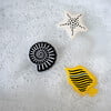 Natural Rubber Bath Toys, Yellow Black And White (Pack Of 3) - Bath Accessories - 3 - thumbnail