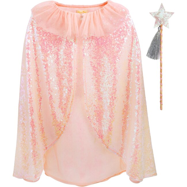 Iridescent Sequin Cape & Wand