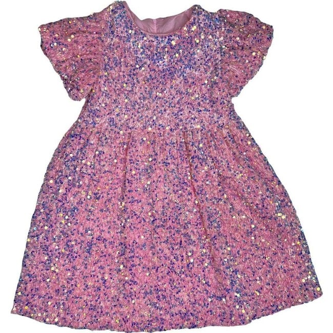 Pretty in Pink Sequin Dress, Pink - Dresses - 3