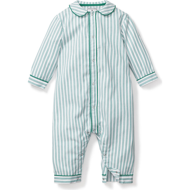 Cambridge Romper, Emerald Ticking - Rompers - 1