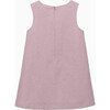 Kids Georgina Bow Dress, Pink Herringbone - Dresses - 2
