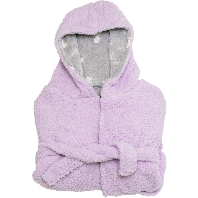 Cozy Switch Robe Reversible Glow in the Dark & Sherpa Robe for Kids, Orchid Bloom Kitten - Robes - 3