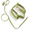 Teddy Bouclé Adjustable H Harness and Leash Walk Set with Poop Bag Pouch, Olive Green - Collars, Leashes & Harnesses - 1 - thumbnail