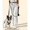 Teddy Bouclé Adjustable H Harness and Leash Walk Set with Poop Bag Pouch, Black - Collars, Leashes & Harnesses - 2