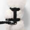 Teddy Bouclé Adjustable H Harness and Leash Walk Set with Poop Bag Pouch, Black - Collars, Leashes & Harnesses - 3