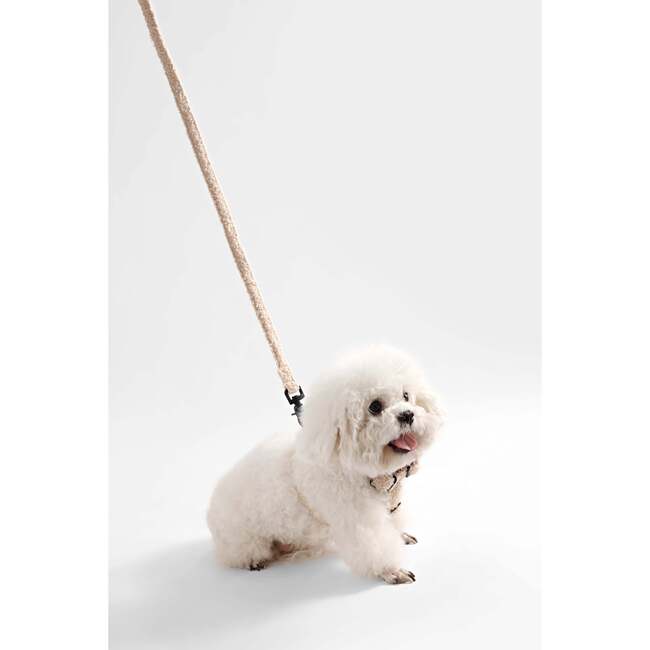 Teddy Bouclé Adjustable H Harness and Leash Walk Set with Poop Bag Pouch, Beige - Collars, Leashes & Harnesses - 7