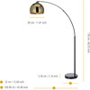 Arquer Arc Floor Lamp With Gold Shade And Black Marble Base - Lighting - 3 - thumbnail