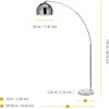 Arquer Arc Floor Lamp With Chrome Finished Shade And White Marble Base - Lighting - 3