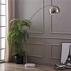 Arquer Arc 68.1" Metal Floor Lamp with Bell Shade, Polished Nickel - Lighting - 4 - thumbnail