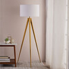 Romanza 62" Postmodern Tripod Floor Lamp with Drum Shade, Matte Gold/White - Lighting - 4 - thumbnail