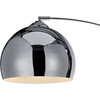 Arquer Arc Floor Lamp With Chrome Finished Shade And White Marble Base - Lighting - 4
