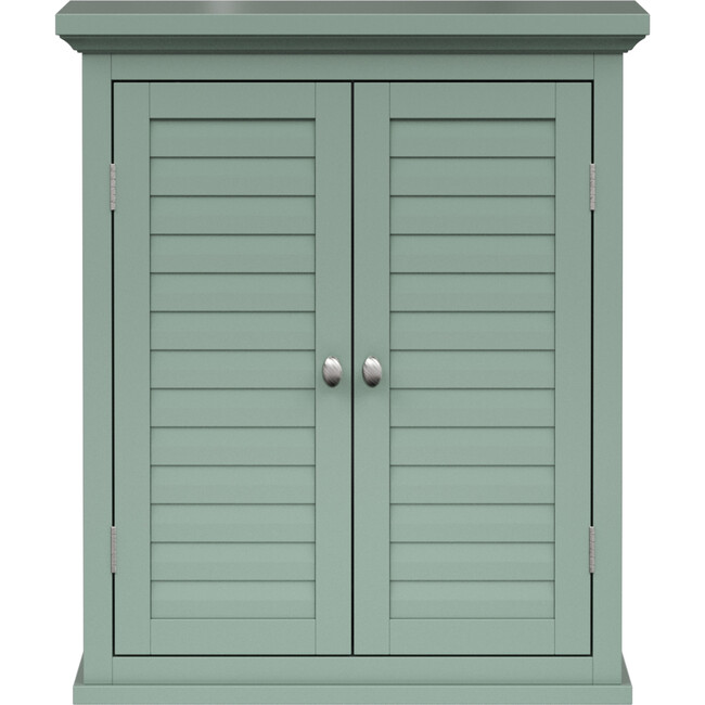 Teamson Home Glancy Removable Two-Door Wall Cabinet, Sage Green
