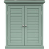 Teamson Home Glancy Removable Two-Door Wall Cabinet, Sage Green - Bathroom - 1 - thumbnail