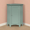 Teamson Home Glancy Corner Floor Cabinet, Sage Green - Bathroom - 2 - thumbnail