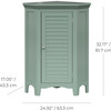 Teamson Home Glancy Corner Floor Cabinet, Sage Green - Bathroom - 3 - thumbnail