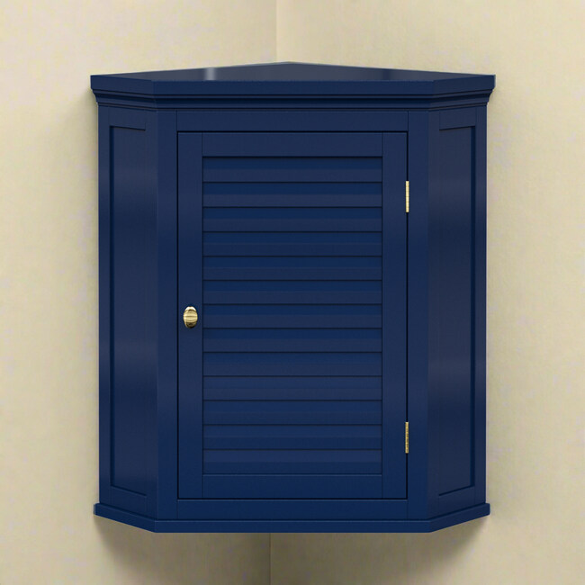 Teamson Home Glancy Corner Wall Cabinet, Navy