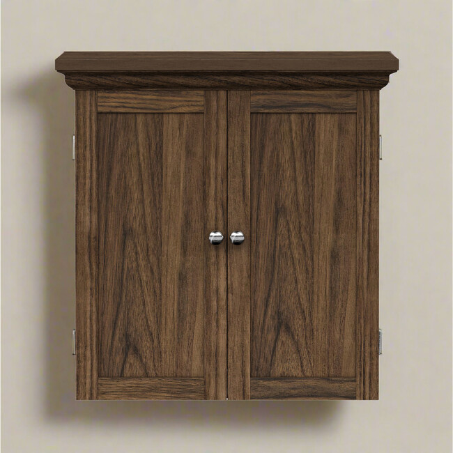 Teamson Home Stratford Removable Wall Cabinet, Walnut