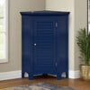 Teamson Home Glancy Corner Floor Cabinet, Navy - Bathroom - 2 - thumbnail