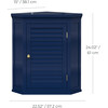 Teamson Home Glancy Corner Wall Cabinet, Navy - Bathroom - 3 - thumbnail