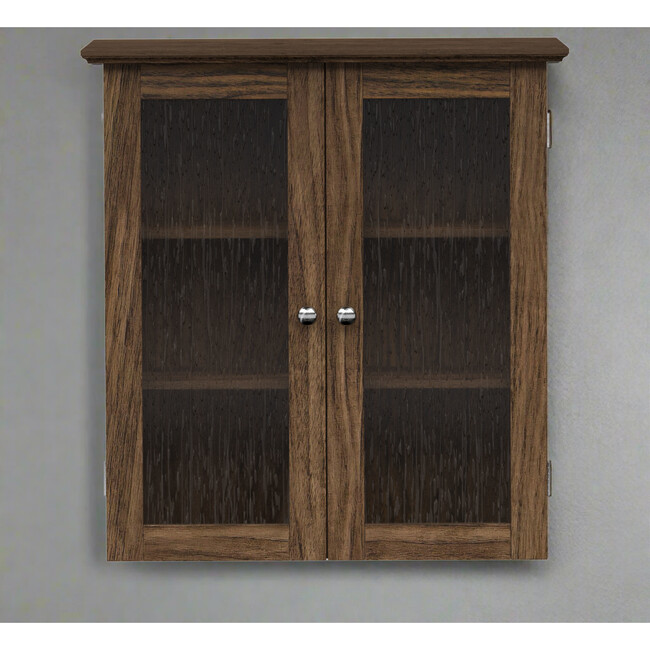 Teamson Home Connor Removable Wall Cabinet, Walnut