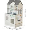 Wonderland Ariel 2-in-1 Dollhouse/Play Kitchen Playset, Gray & Ivory - Dollhouses - 9 - thumbnail
