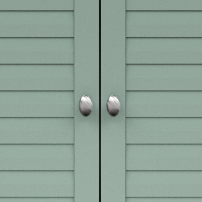 Teamson Home Glancy Removable Two-Door Wall Cabinet, Sage Green - Bathroom - 6