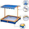 Teamson Kids Outdoor 46" x 46" Sand Box with Adjustable Canopy - Outdoor Games - 4 - thumbnail