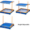 Teamson Kids Outdoor 46" x 46" Sand Box with Adjustable Canopy - Outdoor Games - 5 - thumbnail