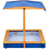 Teamson Kids Outdoor 46" x 46" Sand Box with Adjustable Canopy - Outdoor Games - 7 - thumbnail