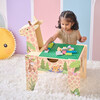 Jungle Giraffe 2-in-1 Wooden Activity Table + 23Pc & 1 Car Included - Play Tables - 2