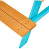 Outdoor Picnic Table & Chair Set - Wood / Petrol - Kids Seating - 7 - thumbnail