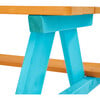 Outdoor Picnic Table & Chair Set - Wood / Petrol - Kids Seating - 8 - thumbnail