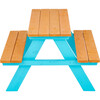 Outdoor Picnic Table & Chair Set - Wood / Petrol - Kids Seating - 9 - thumbnail