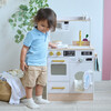 Teamson Kids Little Chef Lake Tahoe Wooden Play Kitchen - Washer & Mini Garden, White - Play Kitchens - 4