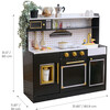 Teamson Kids Little Chef St. Louis 2-Pcs Wooden Play Kitchen with 15 Accessories, Black - Play Kitchens - 4