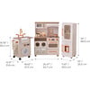 Teamson Kids Little Chef Savannah Wooden Play Kitchen with 21 Accessories, White - Play Kitchens - 4 - thumbnail