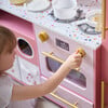 Teamson Kids Little Chef Savannah Wooden Play Kitchen with 21 Accessories, Pink - Play Kitchens - 5 - thumbnail